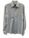 David Donahue Size 15 Blue & White Cotton Grid Button Down Long Sleeve Shirt Blue & White / 15