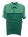 Masters Tech Size XL Green Polyester Striped Polo Men's Short Sleeve Shirt Green / XL