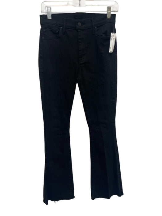 Mother Size 27 Black Cotton Denim Flare Jeans Black / 27