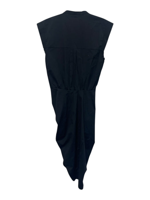 Veronica Beard Size 4 Dark Navy Cotton Blend Sleeveless Rouched Dress Dark Navy / 4