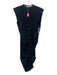 Veronica Beard Size 4 Dark Navy Cotton Blend Sleeveless Rouched Dress Dark Navy / 4