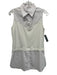 Finley Size Small White Cotton Blend Collared Sleeveless Fabric Block Top White / Small