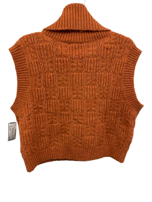 Kerisma Size M/L Orange Polyester Sleeveless Knit turtle neck Sweater Orange / M/L