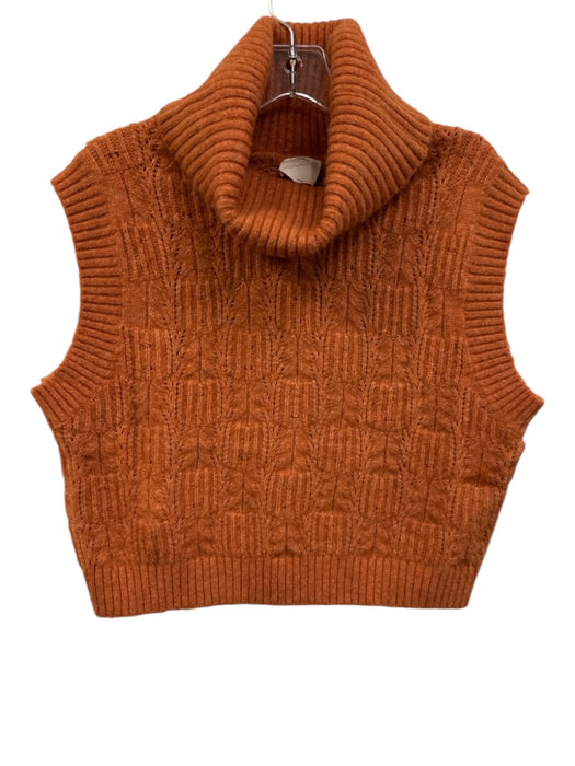 Kerisma Size M/L Orange Polyester Sleeveless Knit turtle neck Sweater Orange / M/L