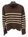 Veronica Beard Size S Brown & White Cotton Long Sleeve Stripe Sweater Brown & White / S