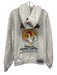 Mad Happy Size M White Cotton Long Sleeve Hoodie Kangaroo Pocket Logo Sweater White / M