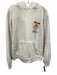 Mad Happy Size M White Cotton Long Sleeve Hoodie Kangaroo Pocket Logo Sweater White / M