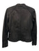Cole Haan Size M Black Leather Long Sleeve Zip Up Pockets Jacket Black / M