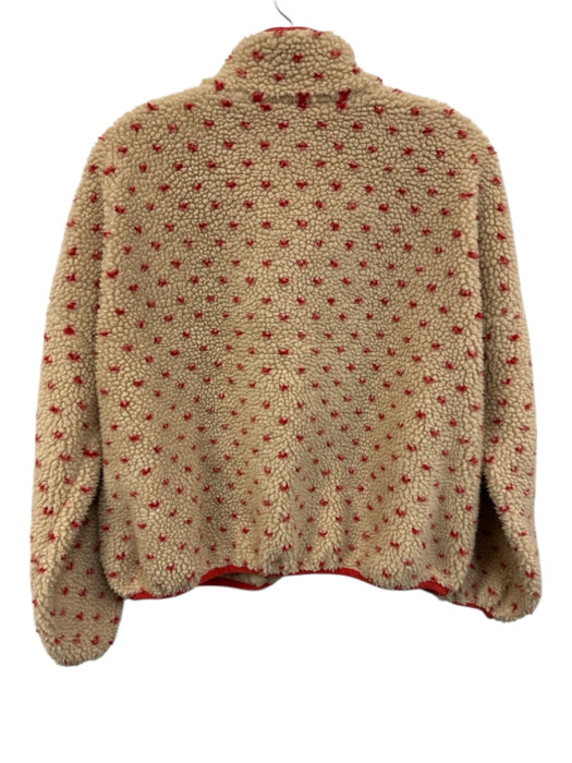 The Great Size 2 Beige & Red Polyester Fleece Long Sleeve Buttons Dots Jacket Beige & Red / 2
