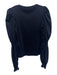 Veronica Beard Size M Navy Cotton Long Sleeve Ribbed Puff Sleeve Sweater Navy / M
