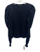 Veronica Beard Size M Navy Cotton Long Sleeve Ribbed Puff Sleeve Sweater Navy / M