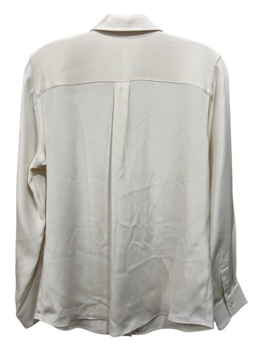 Ann Mashburn Size L Ivory Button Up Collar Long Sleeve Top Ivory / L