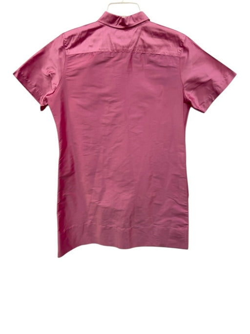 Ann Mashburn Size L Pink No Fabric Tag Short Sleeve 1/2 Button Collared Dress Pink / L