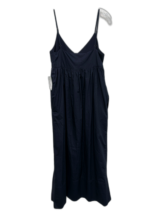 Jenni Kayne Size S Navy Blue No Fabric Tag Spaghetti Strap Gathered V Neck Dress Navy Blue / S