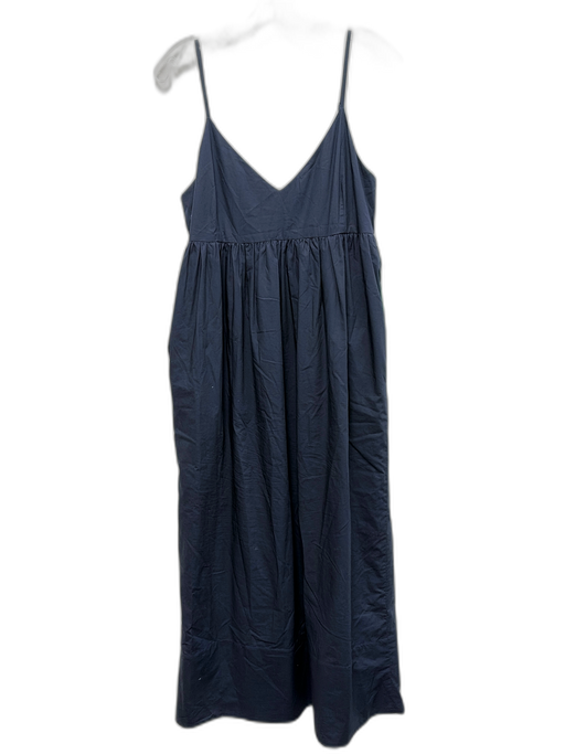 Jenni Kayne Size S Navy Blue No Fabric Tag Spaghetti Strap Gathered V Neck Dress Navy Blue / S