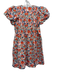 Hunter Bell Size S White, Orange & Blue Cotton Floral Short Puff Sleeve Dress White, Orange & Blue / S