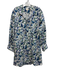 Ann Mashburn Size M White, Blue & Green Cotton Abstract Floral Long Sleeve Dress White, Blue & Green / M