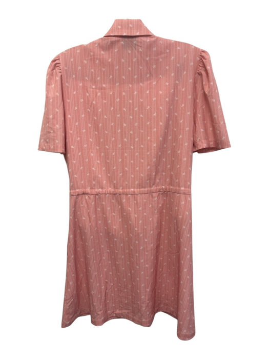 Byrdie Golf Size M Peach Pink & white Polyester Blend Floral Stripe Dress Set Peach Pink & white / M
