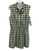 Byrdie Golf Size M White & Green Polyester Blend Gingham Sleeveless Romper White & Green / M