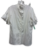 Mille Resort & Travel Size M White Cotton Short Sleeve Ruffle Button Up Top White / M