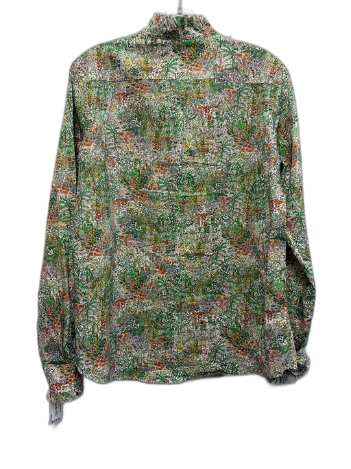 Ann Mashburn Size M white, green & red Cotton Botanical Long Sleeve Top white, green & red / M