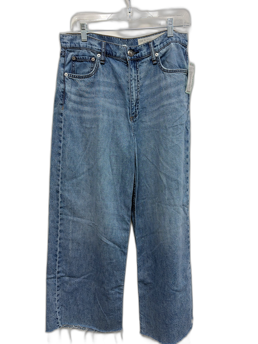 Rag & Bone Size 29 Medium light wash Cotton Blend Denim High Rise Wide Leg Jeans Medium light wash / 29