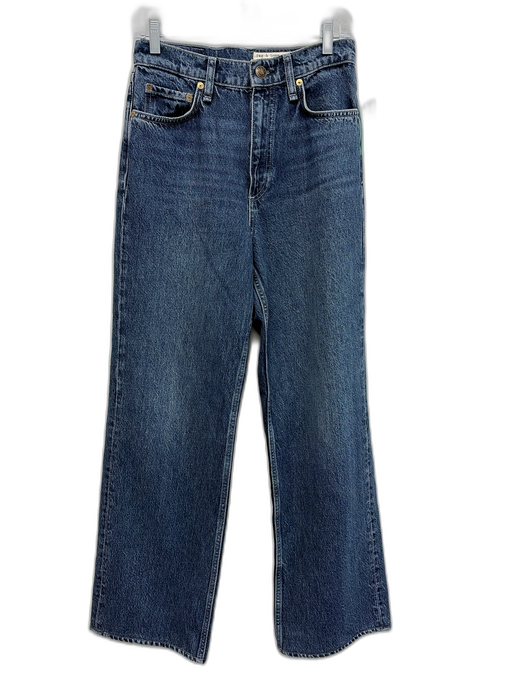 Rag & Bone Size 28 Medium dark wash Cotton Denim High Rise Straight Leg Jeans Medium dark wash / 28