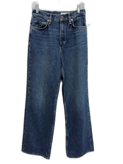 Rag & Bone Size 28 Medium dark wash Cotton Denim High Rise Straight Leg Jeans Medium dark wash / 28