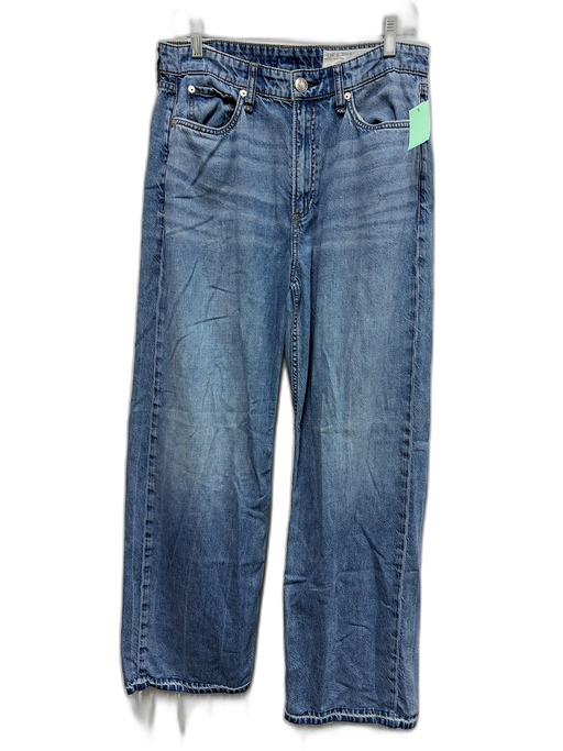 Rag & Bone Size 28 Medium light wash Cotton Blend Denim Mid Rise Wide Leg Jeans Medium light wash / 28