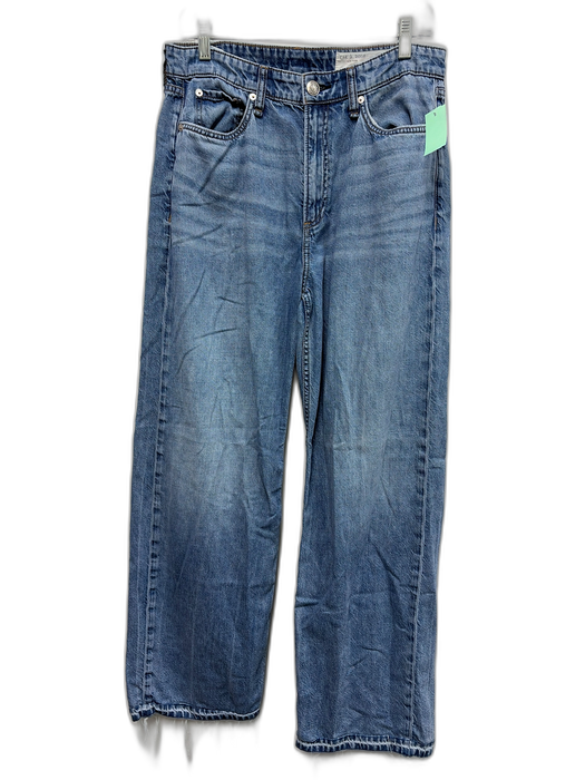 Rag & Bone Size 28 Medium light wash Cotton Blend Denim Mid Rise Wide Leg Jeans Medium light wash / 28