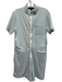 Greyson Size M Aqua Blue Nylon Blend Short Sleeve Zip Front Athletic Mini Romper Aqua Blue / M