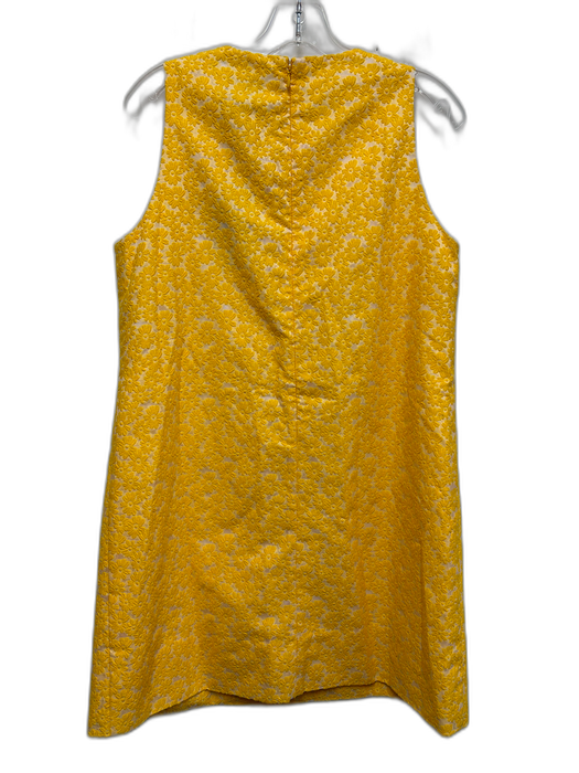 Tuckernuck Size M Yellow & Cream Beige Polyester Floral Embroidered Dress Yellow & Cream Beige / M