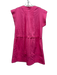 Hunter Bell Size S Pink Cotton Cap Sleeve Pintuck Bib Front V Neck Dress Pink / S