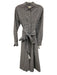 Ann Mashburn Size M Navy blue & Cream Cotton Gingham Long Sleeve Collared Dress Navy blue & Cream / M