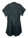 Rag & Bone Size 8 Black Cotton Short Sleeve Twist Front Button Front Mini Dress Black / 8