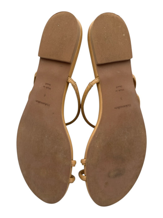 Reformation Shoe Size 8 Tan Leather Strappy Toe Ring Sandals Tan / 8