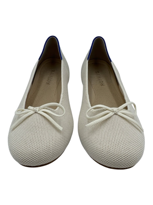 Rothy's Shoe Size 8.5 Cream Synthetic Knit Bow Round Toe Ballerina Flats Cream / 8.5
