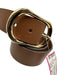 J. Crew Brown Leather Gold Tone Hardware Oval Buckle Belts Brown / M