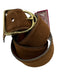 Ralph Lauren Brown Leather Suede Gold Tone Buckle Belts Brown / 36/90