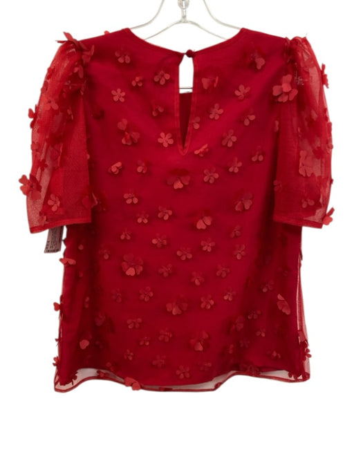 Abbey Glass Size S/M Red Polyester Drawstring 3D floral applique Skirt Set Red / S/M