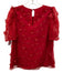 Abbey Glass Size S/M Red Polyester Drawstring 3D floral applique Skirt Set Red / S/M