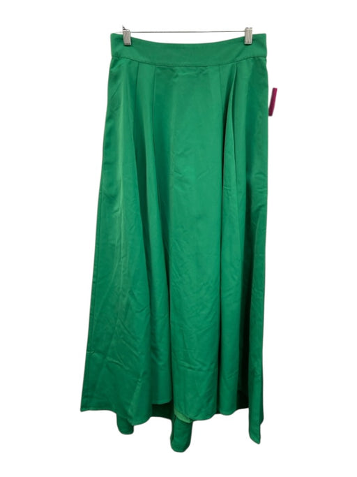 Abbey Glass Size M Green Polyester Pleated Zip & Hook Maxi Skirt Green / M