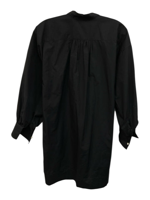 Ann Mashburn Size S Black Cotton Quarter Button Above Knee Dress Black / S