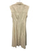 Veronica Beard Size 6 Cream Cotton Contrast Stitch Pintuck Button Down Dress Cream / 6