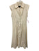 Veronica Beard Size 6 Cream Cotton Contrast Stitch Pintuck Button Down Dress Cream / 6