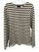 Saint James L'Atelier Size S Cream & Navy Blue Cotton Stripe Boxy Top Cream & Navy Blue / S