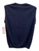 Julia Amory Size M Navy Blue Cotton Blend Knit Ribbed Trim Sleeveless Top Navy Blue / M