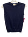 Julia Amory Size M Navy Blue Cotton Blend Knit Ribbed Trim Sleeveless Top Navy Blue / M