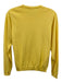 Julia Amory Size M Yellow Cotton Blend Ribbed Trim Round Neck Sweater Yellow / M
