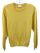 Julia Amory Size M Yellow Cotton Blend Ribbed Trim Round Neck Sweater Yellow / M